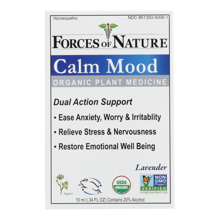 Forces Of Nature - Calm Mood - 1 Each-10 Ml - J C Herbal Products