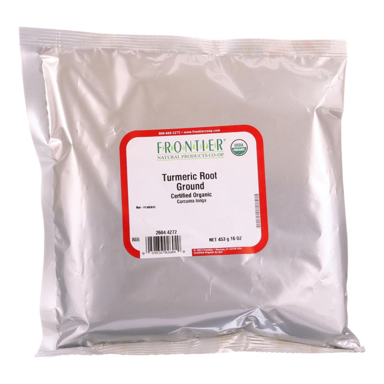Frontier Herb Turmeric Root - Organic - Powder - Ground - Bulk - 1 Lb - J C Herbal Products