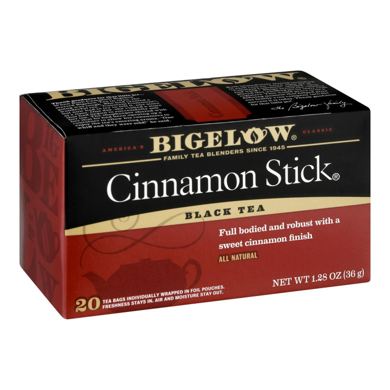 Bigelow Tea Cinnamon Stick Black Tea - Case Of 6 - 20 Bags - J C Herbal Products