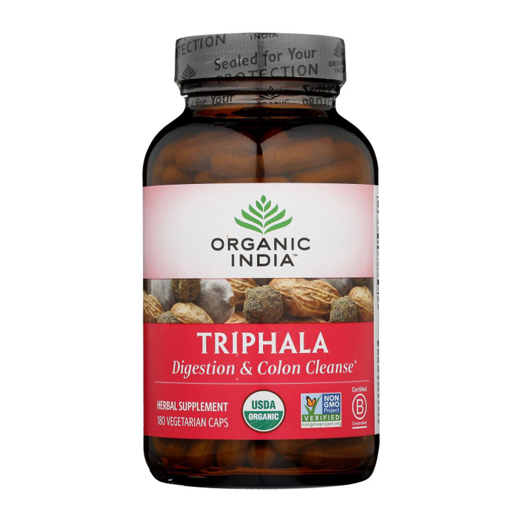 Organic India Triphala, Digestion & Colon Cleanse - 1 Each - 180 Vcap - J C Herbal Products