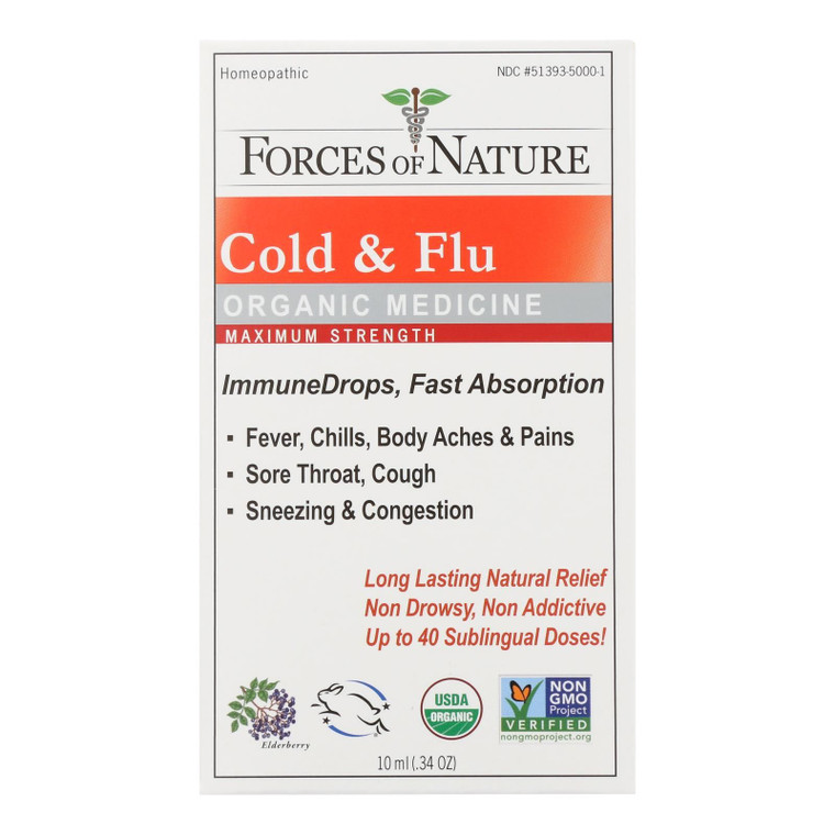 Forces Of Nature - Cold&flu Drp Max Immu - 1 Each - 10 Ml - J C Herbal Products