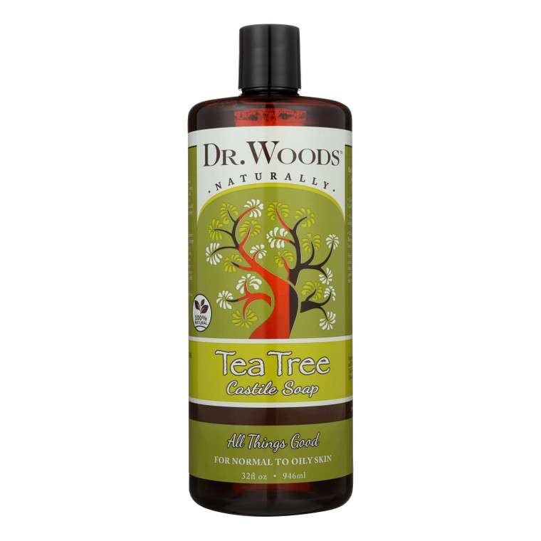 Dr. Woods Pure Castile Soap Tea Tree - 32 Fl Oz - J C Herbal Products