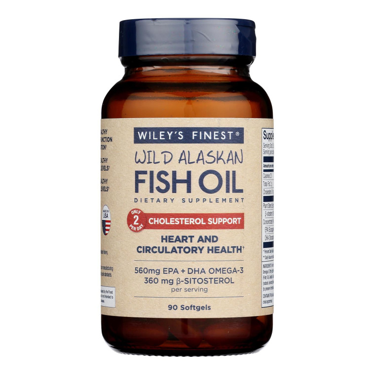 Wiley's Finest - Fish Oil Cholesterol Sup - 1 Each-90 Sgel - J C Herbal Products