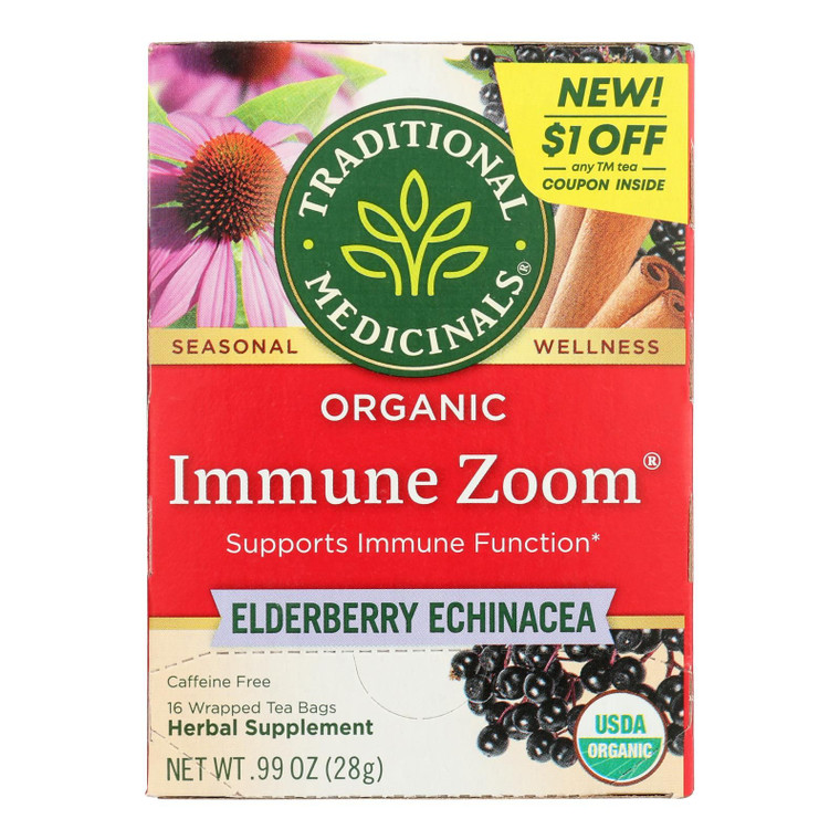 Traditional Medicinals - Tea Immuz Elbry Echin - Case Of 6-16 Bag - J C Herbal Products