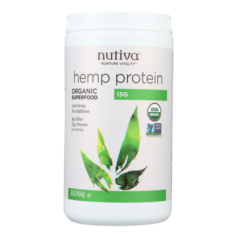 Nutiva Organic Hemp Protein - 16 Oz - J C Herbal Products