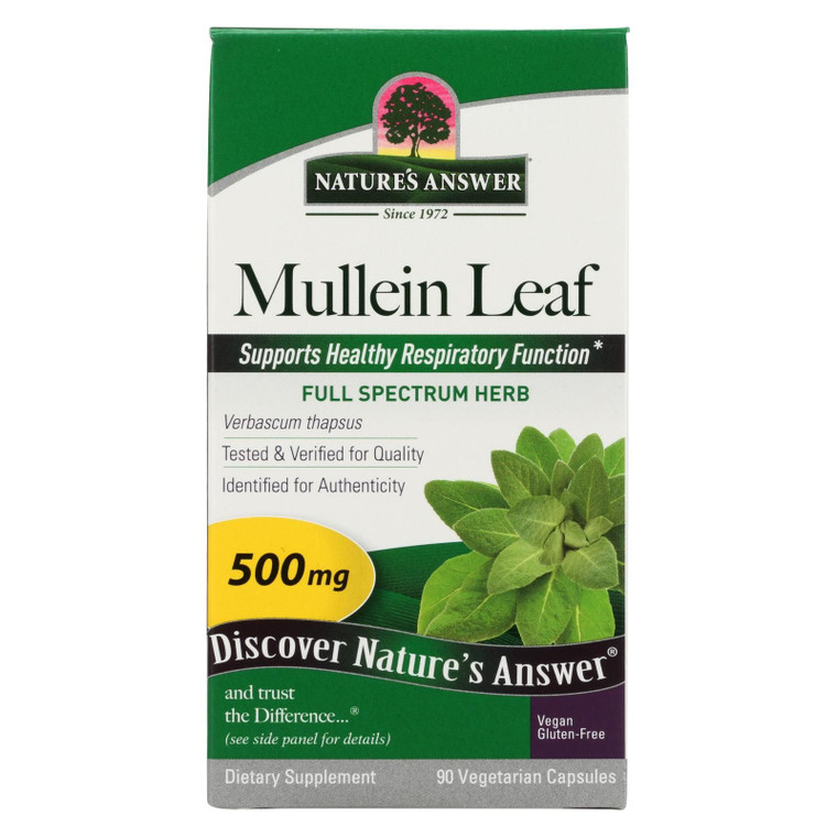Nature's Answer Mullein Leaf Dietary Supplement - 1 Each - 90 Sgel - J C Herbal Products