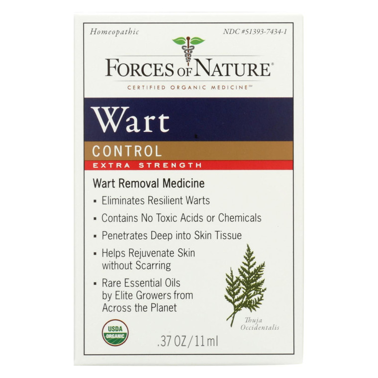 Forces Of Nature - Organic Wart Control - Extra Strength - 11 Ml - J C Herbal Products