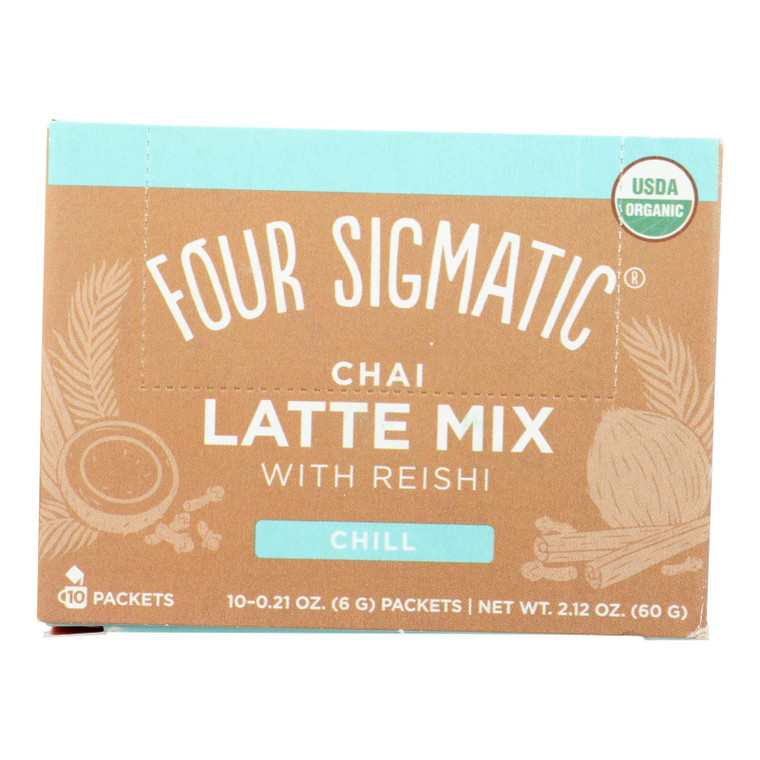 Four Sigmatic - Chai Latte - Organic Turkey Tail And Reishi - 10 Ct - J C Herbal Products