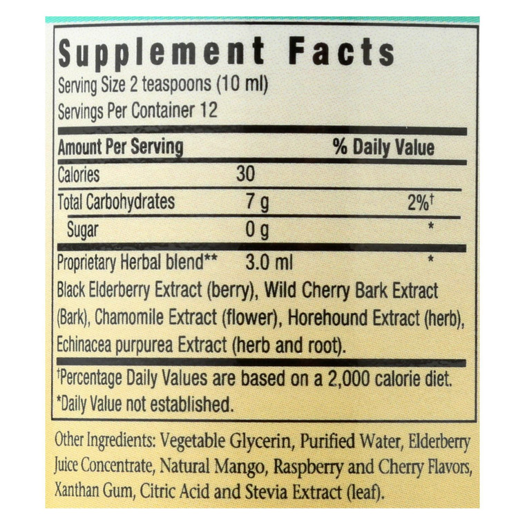 Herbs For Kids Eldertussin Elderberry Syrup - 4 Oz - J C Herbal Products