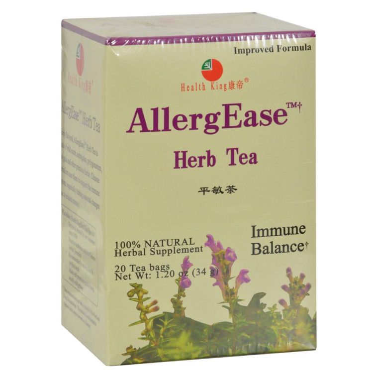 Health King Allergease Herb Tea - 20 Tea Bags - J C Herbal Products