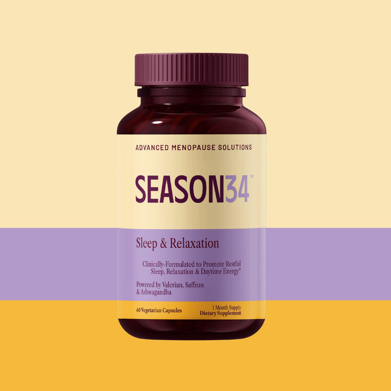 SEASON34 Menopause & Perimenopause Sleep Support for Women 40+ 60 Ct - J C Herbal Products