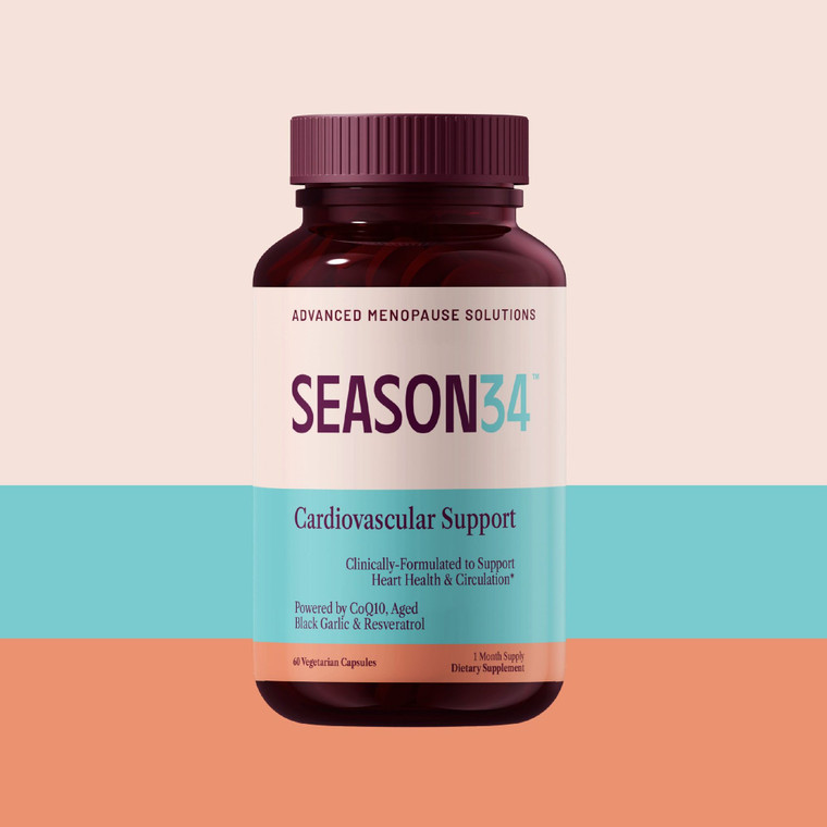 SEASON34 Menopause Heart Support for Women 40+ 60 Capsules - J C Herbal Products