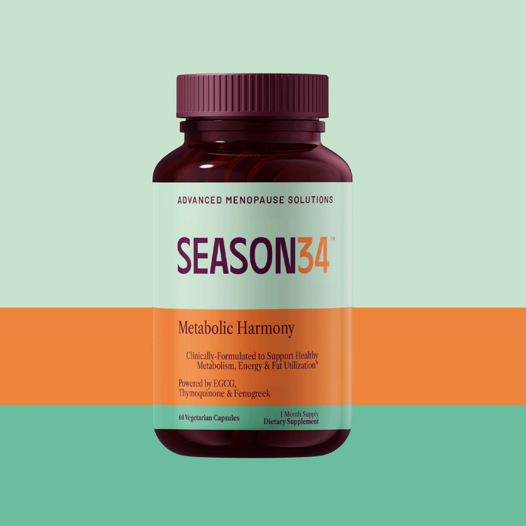 SEASON34 Metabolic Harmony | 60 Capsules, Menopause Supplement for Energy, Satiety & Metabolic Health - J C Herbal Products