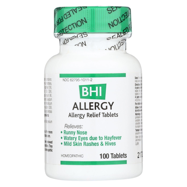Bhi - Allergy Relief - 100 Tablets - J C Herbal Products