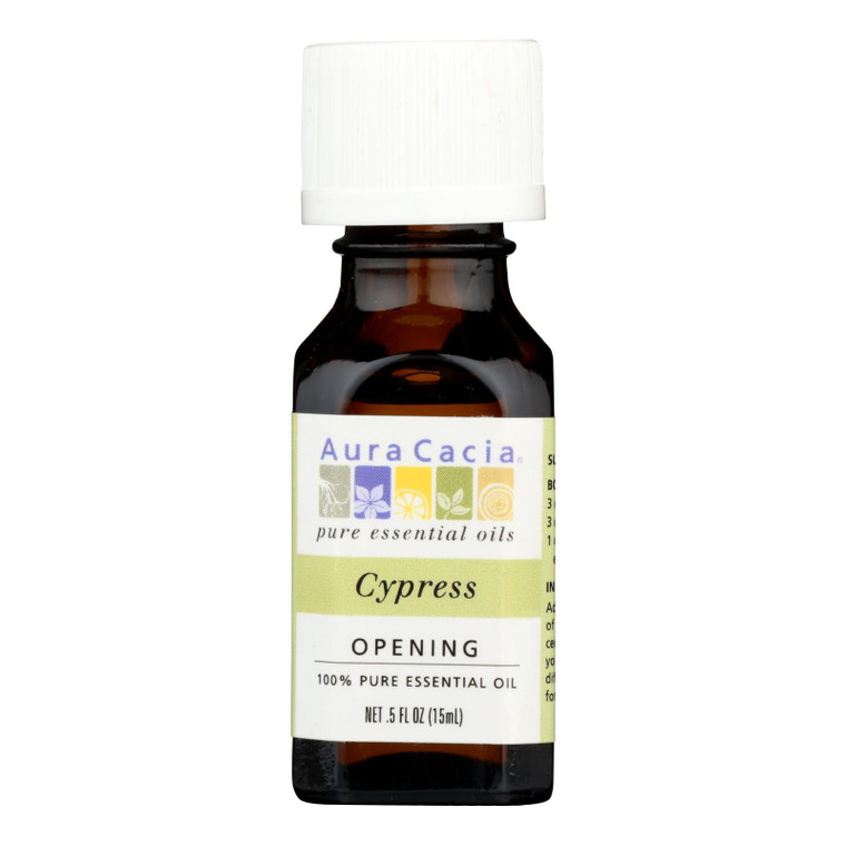 Aura Cacia - Essential Oil Cypress - 0.5 Fl Oz - J C Herbal Products