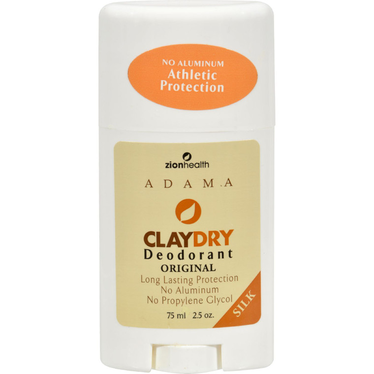 Zion Health Claydry Silk Deodorant - Original - 2.5 Oz - J C Herbal Products