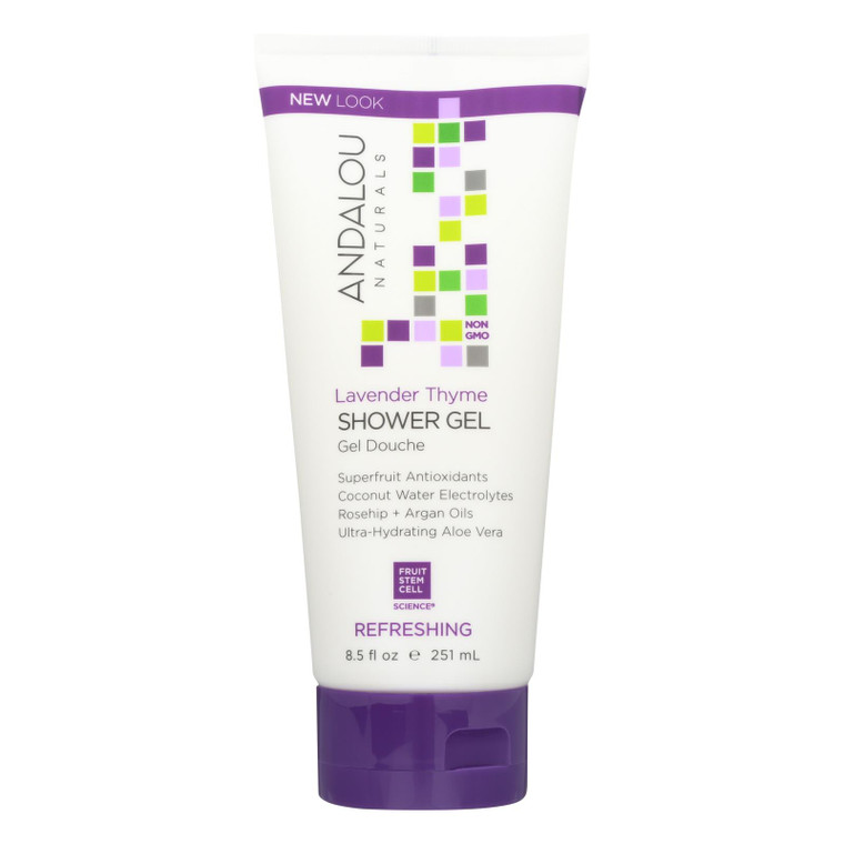 Andalou Naturals Shower Gel - Lavender Thyme Refreshing - 8.5 Fl Oz Andalou Naturals Shower Gel - Lavender Thyme Refreshing - 8.5 Fl Oz
