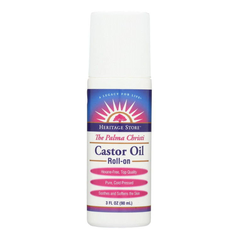 Heritage Products Palma Christi Castor Oil Roll-on - 3 Fl Oz - J C Herbal Products
