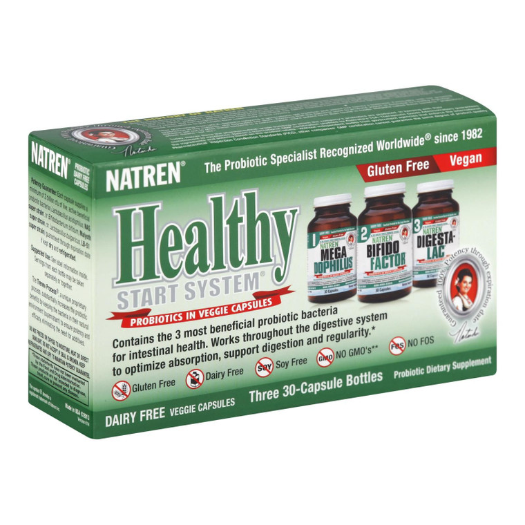 Natren - Healthy Start Kt Dairy Fr - 1 Each - 3/30 Cap - J C Herbal Products