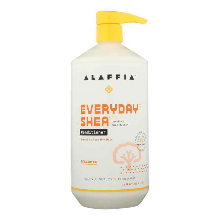 Alaffia Everyday Shea Moisturizing Unscented Conditioner - 32 Fz - J C Herbal Products