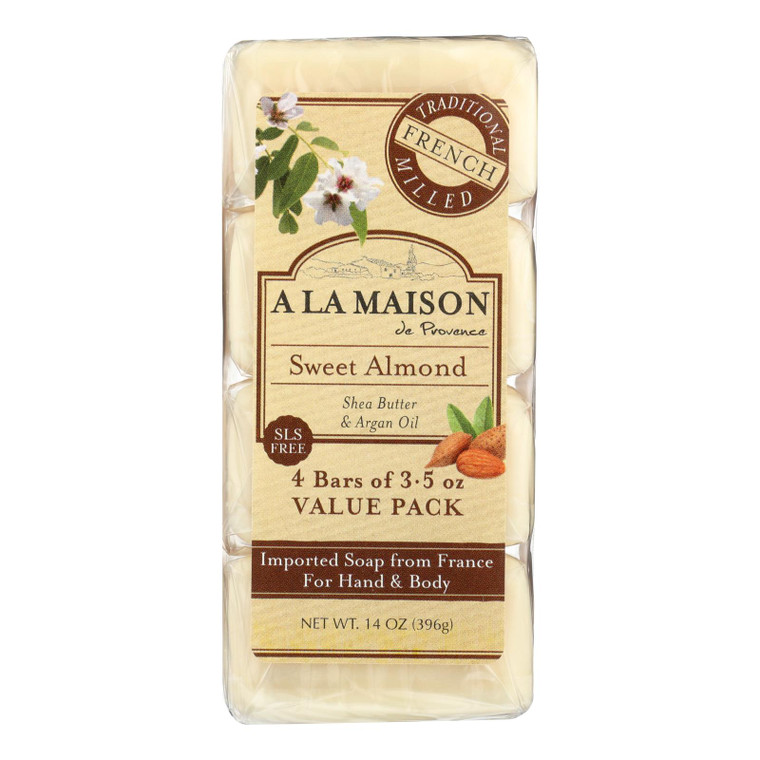 A La Maison - Bar Soap - Sweet Almond - 4/3.5 Oz A La Maison - Bar Soap - Sweet Almond - 4/3.5 Oz