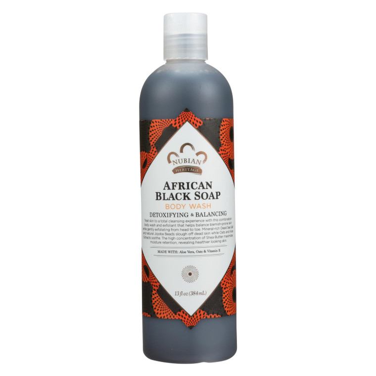 Nubian Heritage African Black Soap Body Wash And Scrub - 13 Fl Oz Nubian Heritage African Black Soap Body Wash And Scrub - 13 Fl Oz