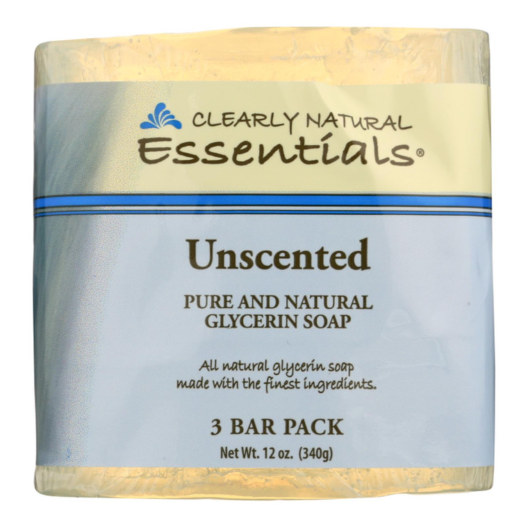 Clearly Natural Bar Soap - Unscented - 3 Pack - 4 Oz Clearly Natural Bar Soap - Unscented - 3 Pack - 4 Oz