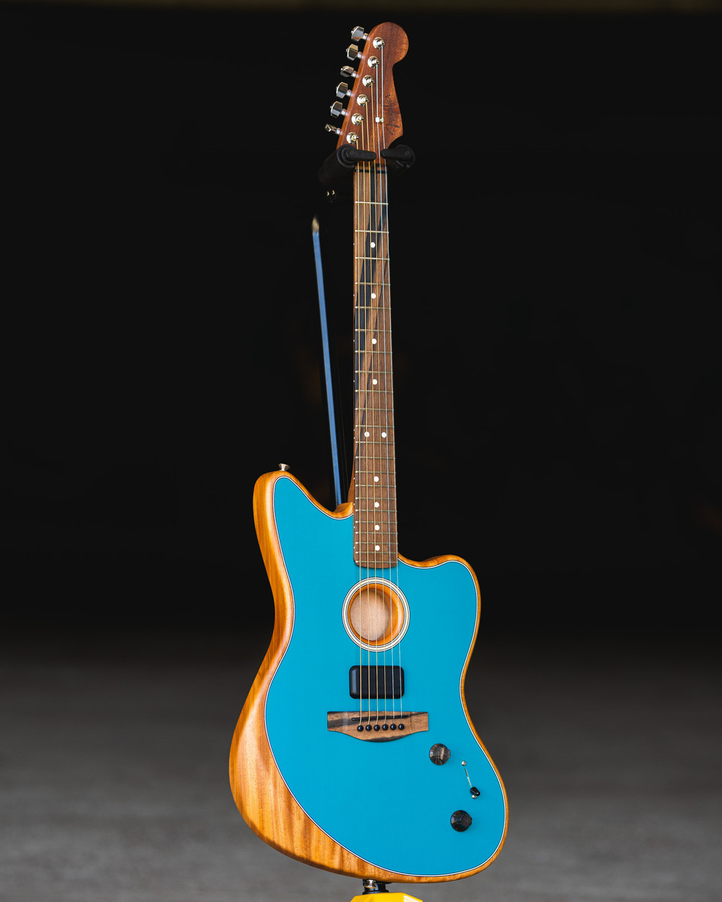 Fender American Acoustasonic Jazzmaster, Ocean Turquoise, Ebony