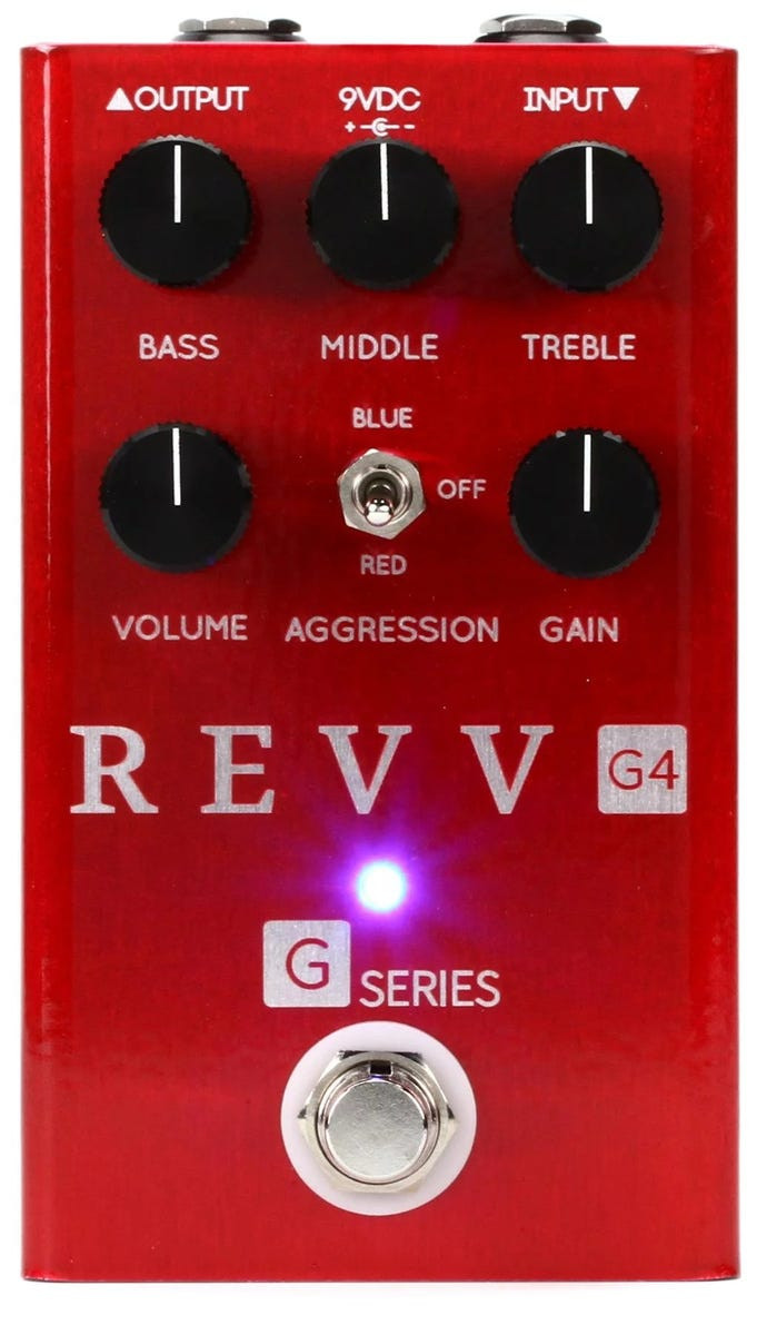Revv Amplification G4 Red Channel Distortion Pedal 700160 - On