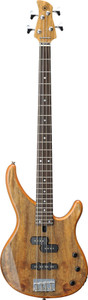 Yamaha TRBX174EW bass with exotic wood top in Natural, front view