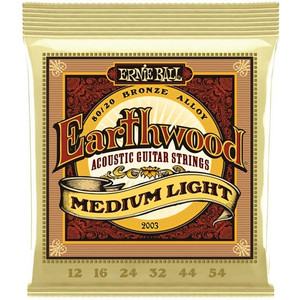 Ernie Ball 12-54 Earthwood Light Acoustic Guitar Strings (1EB2003) Guitar World Qld Ph 07 55962588