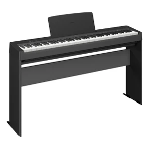 Yamaha P145BT digital piano in black, front view