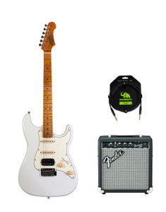 JET JS-400 HSS Olympic White Guitar and Amp Pack