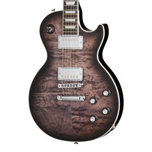 Gibson Mark Morton Les Paul Modern Quilt, Translucent Ebony Burst Satin