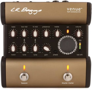 LR Baggs Venue DI acoustic preamp pedal — top control panel