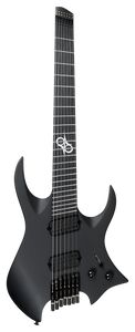 Solar H2.7C 7-String Electric Guitar – Carbon Black Matte — front view