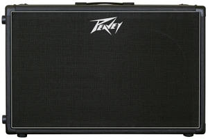 Peavey 6505 Series 212-6 2x12 guitar speaker cabinet, front view with black grille and white piping