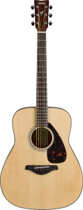 Yamaha FG800M dreadnought acoustic guitar in matte natural, front view