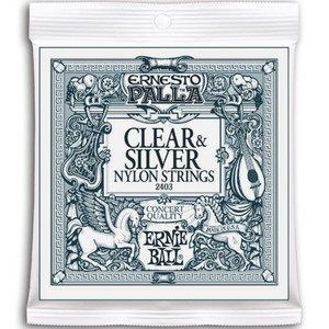 Ernie, Ball, 28-42, Ernesto, Nylon, Clear, &, Silver, Classical, Guitar, Strings