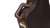 Padded brown handle and brass-plated latch detail on the textured vinyl exterior