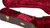 Neck cradles and interior accessories compartment lined in red crushed velvet