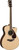 Yamaha FSX830CNT acoustic electric in Natural, front view of the cutaway body and abalone rosette