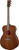 Yamaha Storia III Acoustic-Electric Guitar - Chocolate Brown, front view showing the brass bridge pins and ivory binding