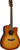 Yamaha TransAcoustic TAG3 C in Sandburst, front view of the dreadnought cutaway body and transparent pickguard