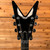 Dean USA ML Slime headstock front - classic black finish with the white Dean wings logo and chrome Grover tuners