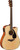 Yamaha FGX800C dreadnought cutaway acoustic-electric guitar in Natural, front view