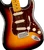 Maple fingerboard of the Fender American Professional Stratocaster in 3-Color Sunburst, fingerboard close-up with black dot inlays