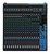Yamaha MG20XU 20-channel analogue mixer with digital effects and USB, front view of the control surface