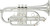 Yamaha YCR-2310SIII Student Cornet - Silver, silver-plated American-style cornet, front view