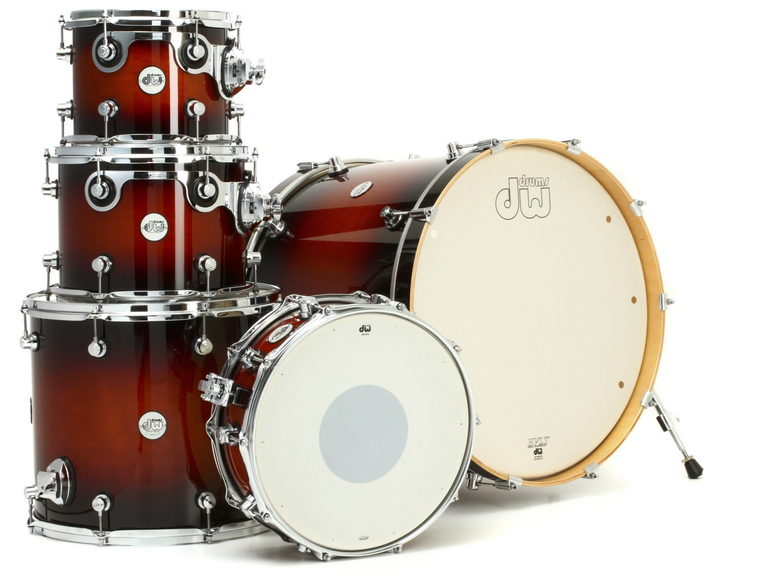 DW Design Series 5-piece Drum kit With Hardware - Tobacco Burst